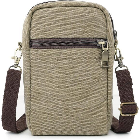 Women's S4 Army Green Vintage Embroidered Cute Mini Cross Body Bag Small Handbag - Picture 2 of 7